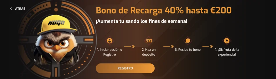 bono de recarga hugocasino