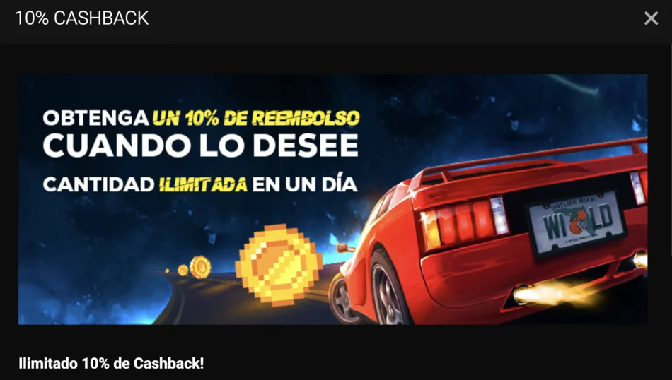 cashback bono goldenbet casino