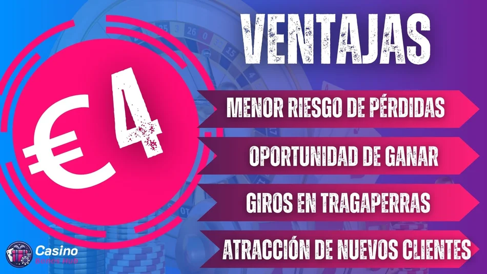 casinos con depósito mínimo 4€