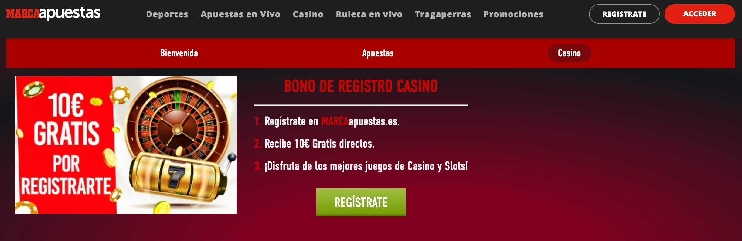 marca apuestas bono 10 euros