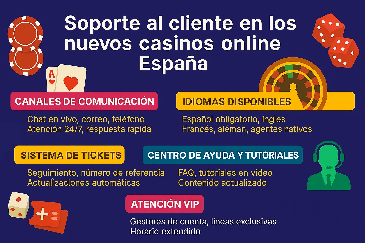 Soporte al cliente en casinos nuevos España