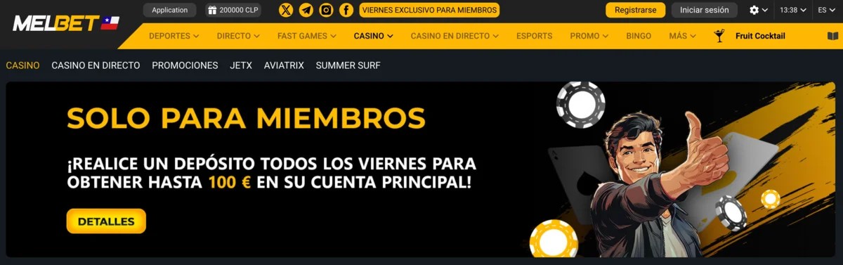 melbet casino chile